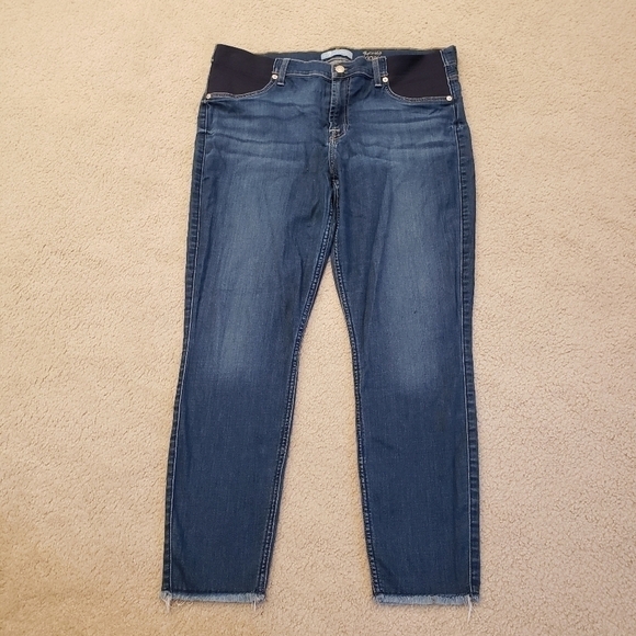 7 For All Mankind B(air) Maternity Ankle Skinny Frayed Hem Jeans 32 - Picture 8 of 9